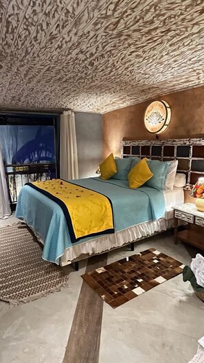 Chambre Double Deluxe, 1 lit double, balcon, vue jardin