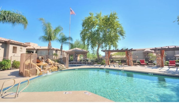 Outdoor pool, a heated pool