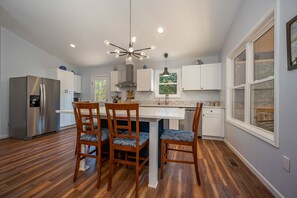 Fridge, microwave, oven, stovetop - Bluebird Cottage | Secluded Cottage in the Blue Ridge Mountains (Rutherfordton)