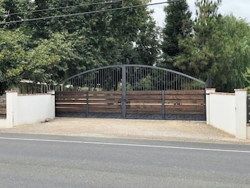 Entrance to property from Hwy. 