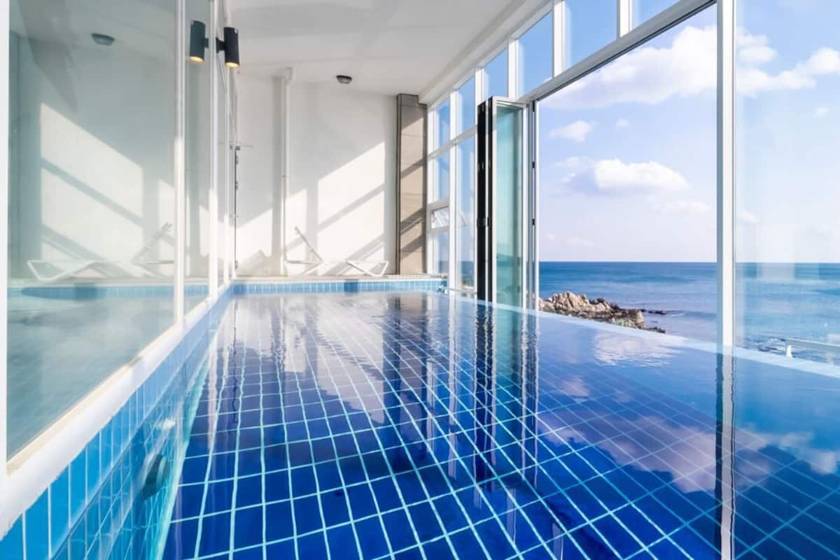L. Premium Pool Villa, Ocean View | Wi-Fi ฟรี, ผ้าปูที่นอน