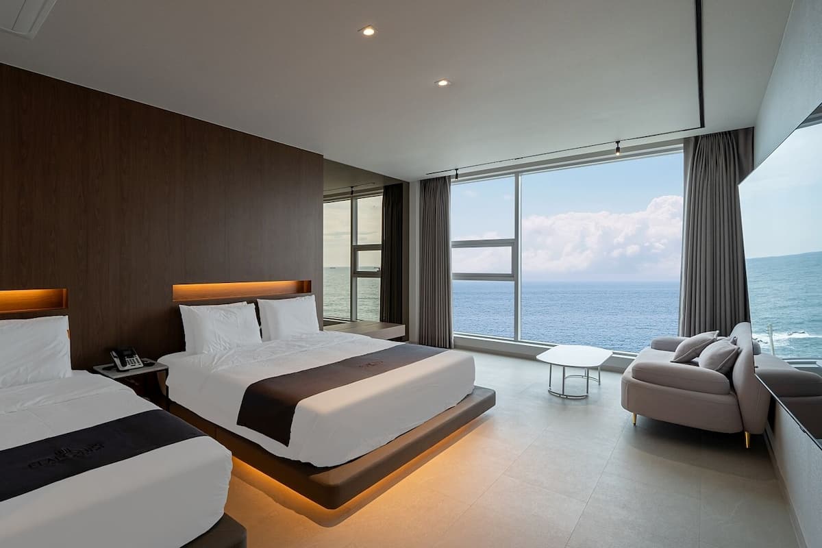 I. Standard Twin Room, Ocean View | Wi-Fi ฟรี, ผ้าปูที่นอน