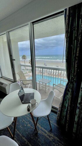 A breathtaking oceanfront studio w/ a private balcony