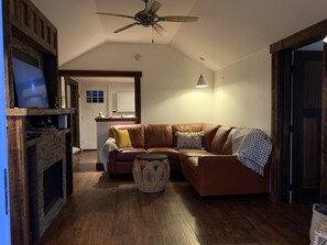 Smart TV, fireplace - Welcome to the Ocean Front Cowibbean Cottage (Cowichan Bay)