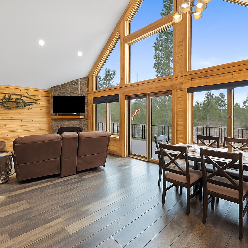 Smart TV, fireplace, video games, table football