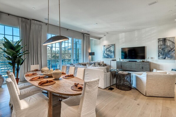 TV, DVD player, video library