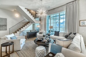 TV, DVD player, video library