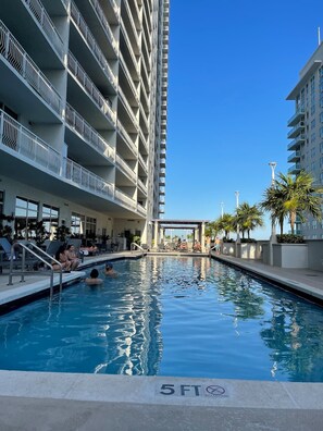 Outdoor pool, a heated pool