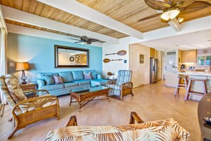 Condo (2 Bedrooms) | Living room | Flat-screen TV - Lokelani LOK-B203 by KBM (Napili-Honokowai)