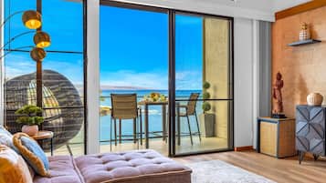 Villa, 2 Bedrooms, Balcony, Oceanfront (Oceanfront, Sleeps 4 (NAP-C32)) | Living room | TV