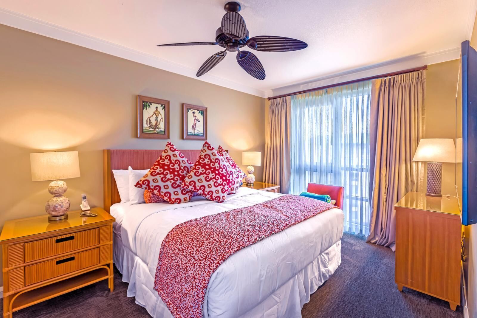 Condo, 2 habitaciones, aire acondicionado, vista al océano (2 Bedrooms HKH-746) | 3 habitaciones, ropa de cama de alta calidad y decoración personalizada 