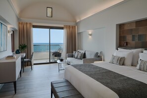 Junior Double Room, Ocean View | Memory foam beds, in-room safe, desk, blackout drapes - AMIRA LUXURY RESORT & SPA (Rethymno)