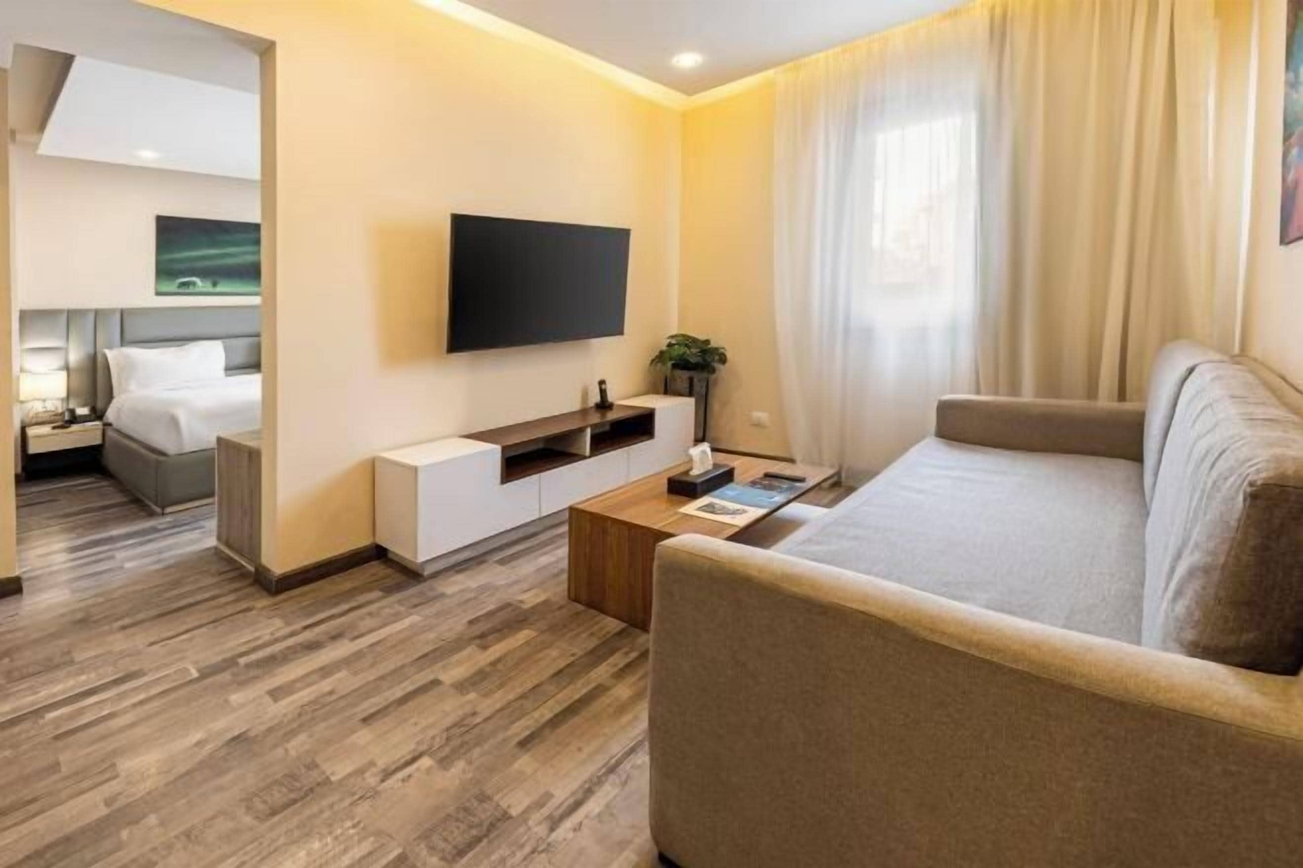 Premium bedding, pillow-top beds, minibar, desk