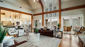 TV, fireplace, video games, offices