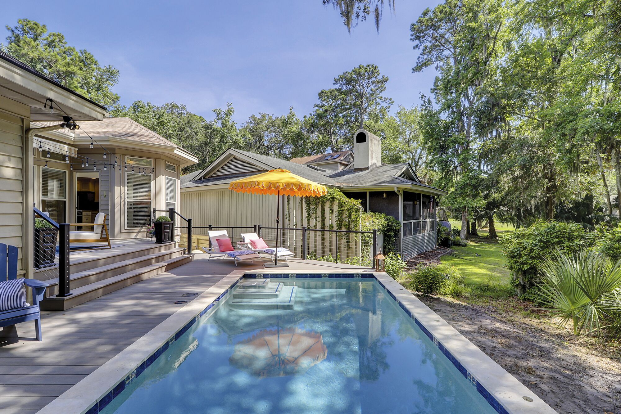 A heated pool