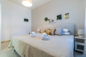 2 bedrooms, iron/ironing board, travel crib, WiFi
