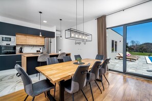 Dining - Villa Mir with private pool, 3 bedrooms, 7km from sandy beach (Gata)