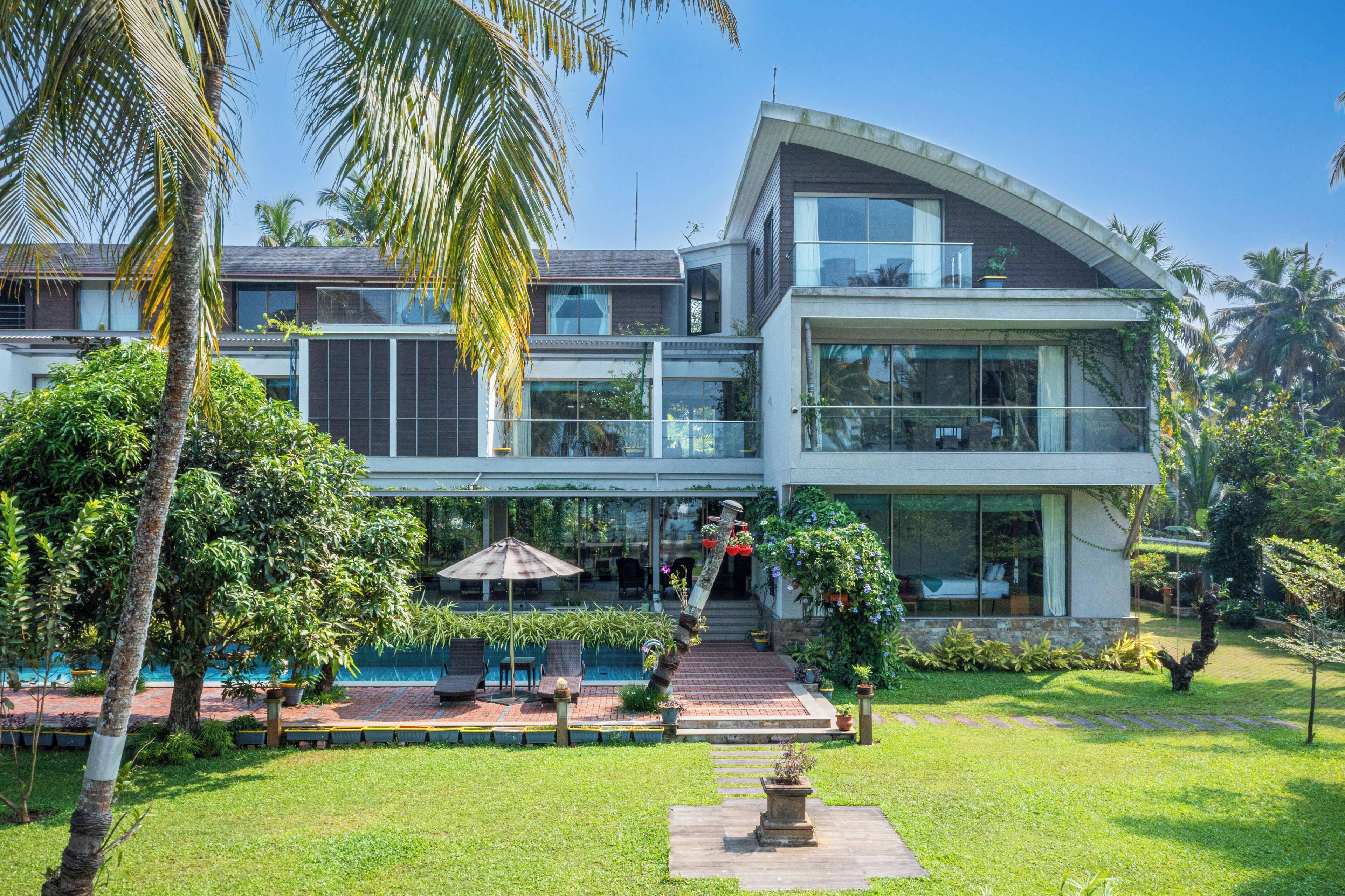 Front of property – evening/night