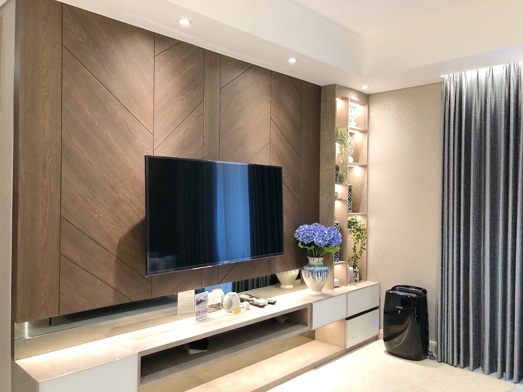 總統套房, 3 間臥室, 海景 | 起居區 | 43-吋 LCD 液晶電視、有線頻道、電視