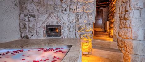 Royal Suite | Bathroom | Designer toiletries, hair dryer, bathrobes, slippers