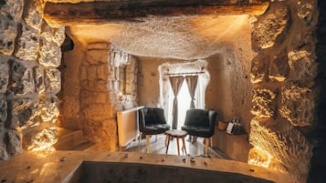 Royal Suite | Bathroom | Designer toiletries, hair dryer, bathrobes, slippers