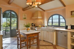 Fridge, microwave, dishwasher, espresso maker