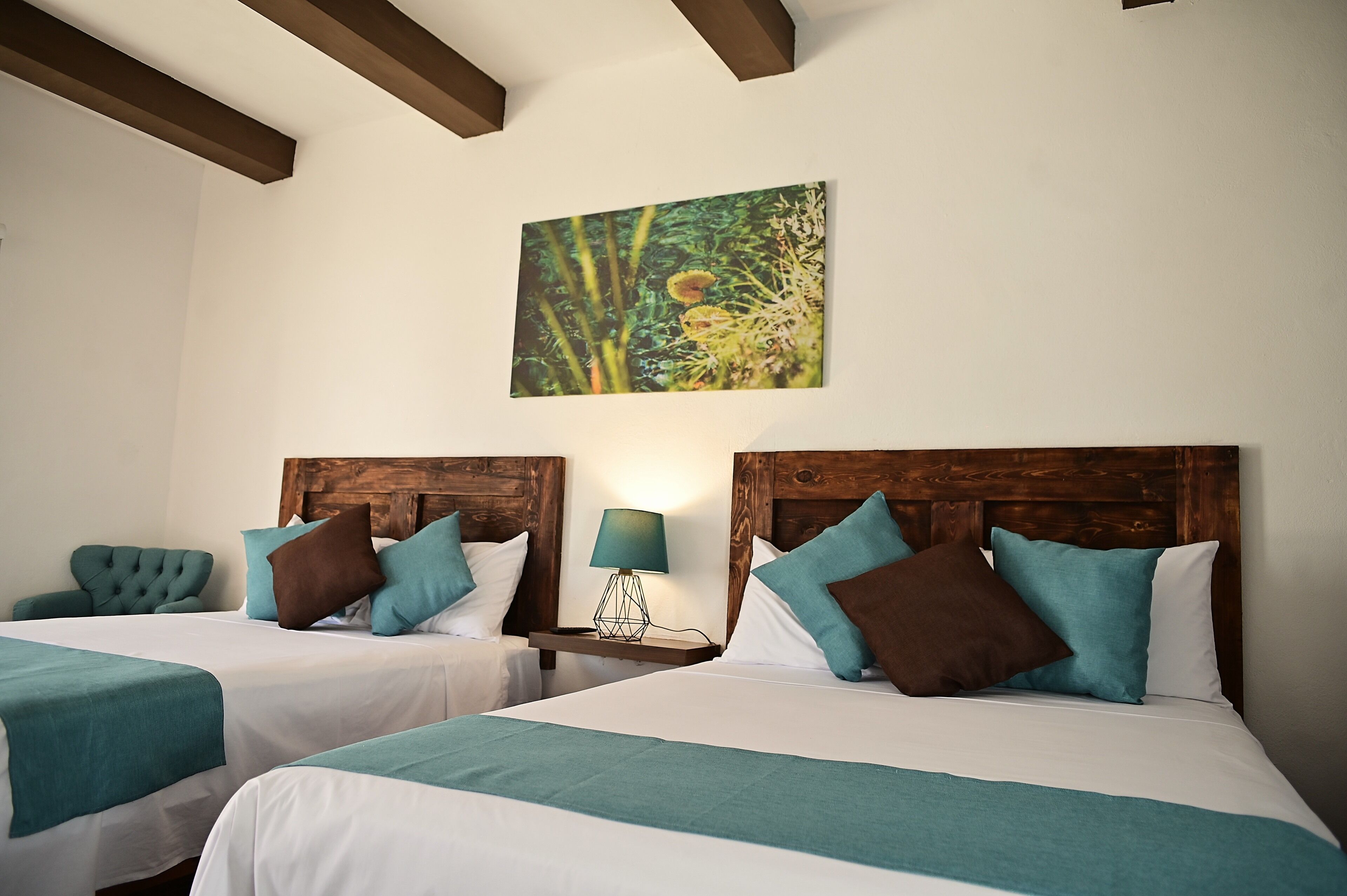 Habitación doble | Ropa de cama de alta calidad y edredón 