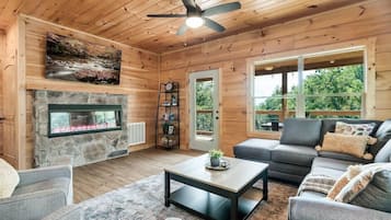 Smart TV, fireplace, video games, books