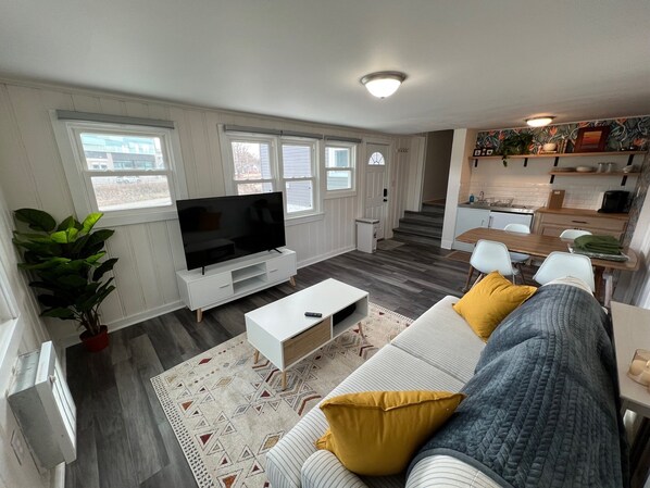 Smart TV, DVD player, books
