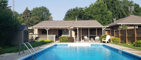 Udendørs pool, opvarmet pool