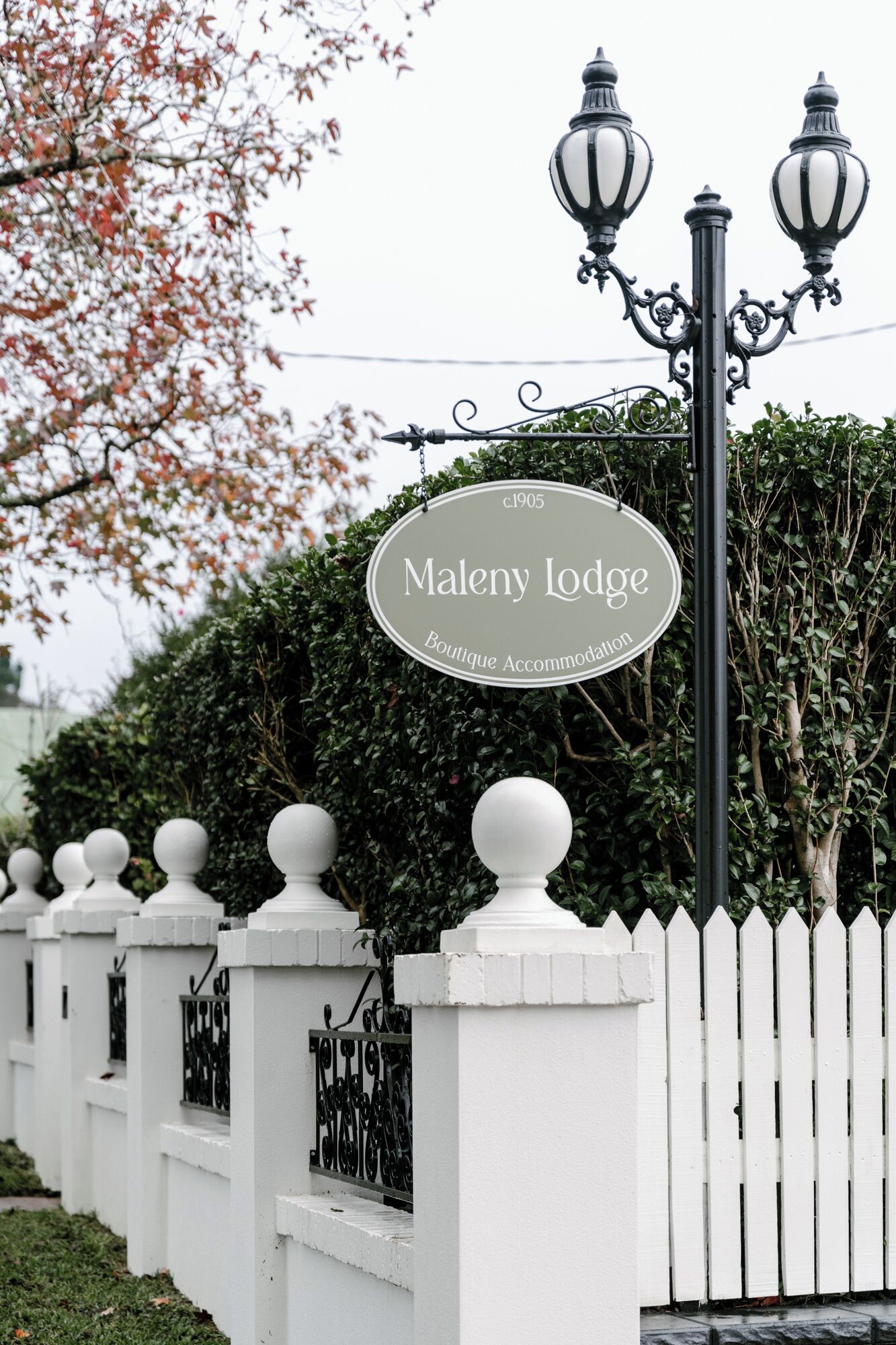 Señal para Maleny Lodge, alojamiento boutique.