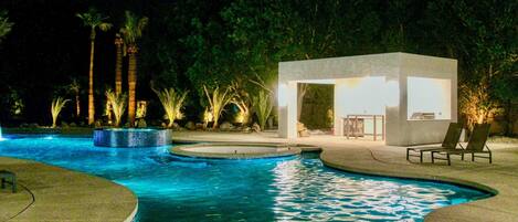 Outdoor pool, a heated pool