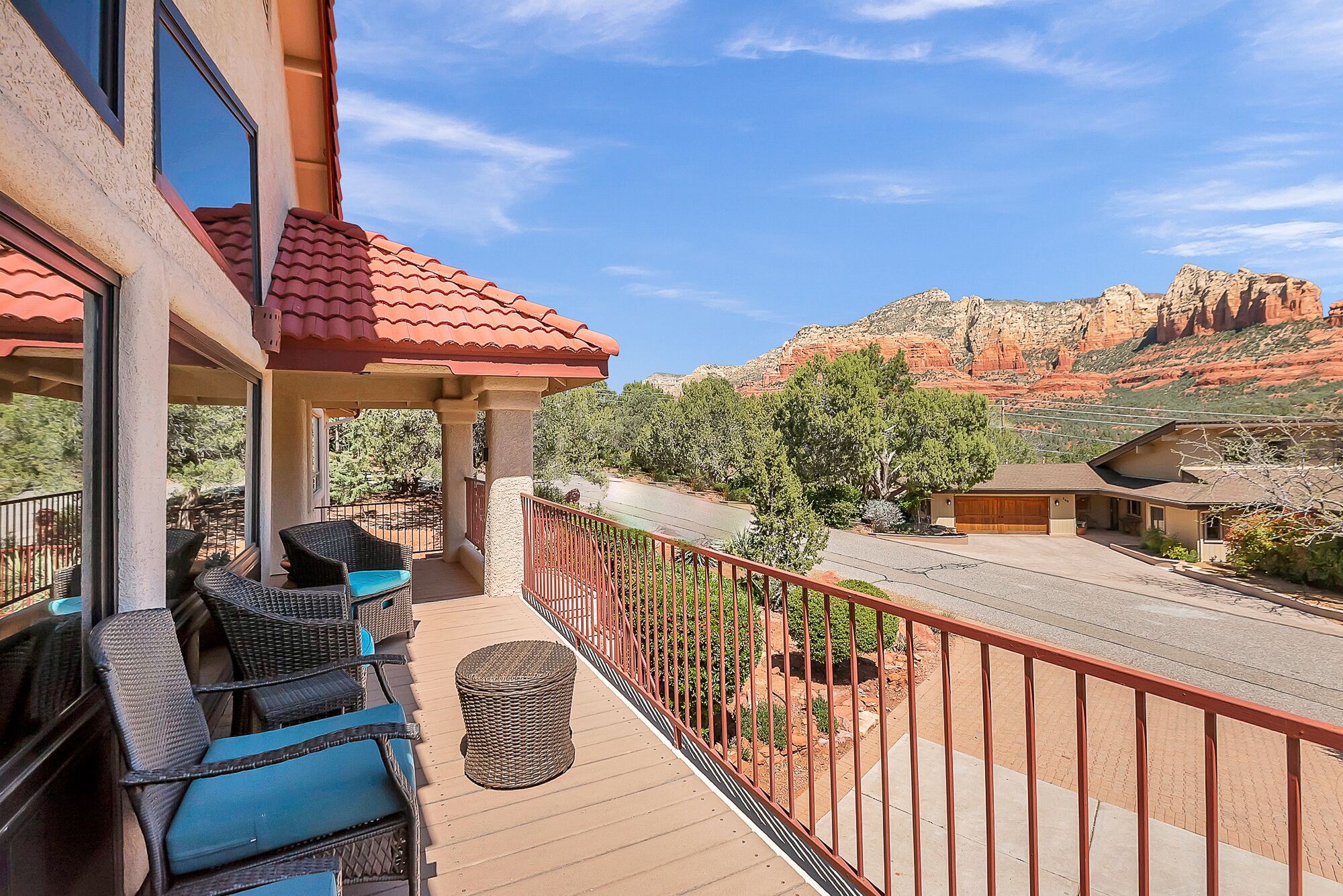 Enjoy the wrap around deck with stunning views + Hiking! Sedona Uptown Inspiration