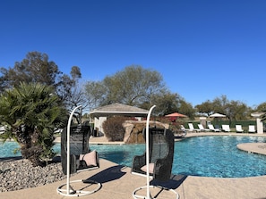 Outdoor pool, a heated pool