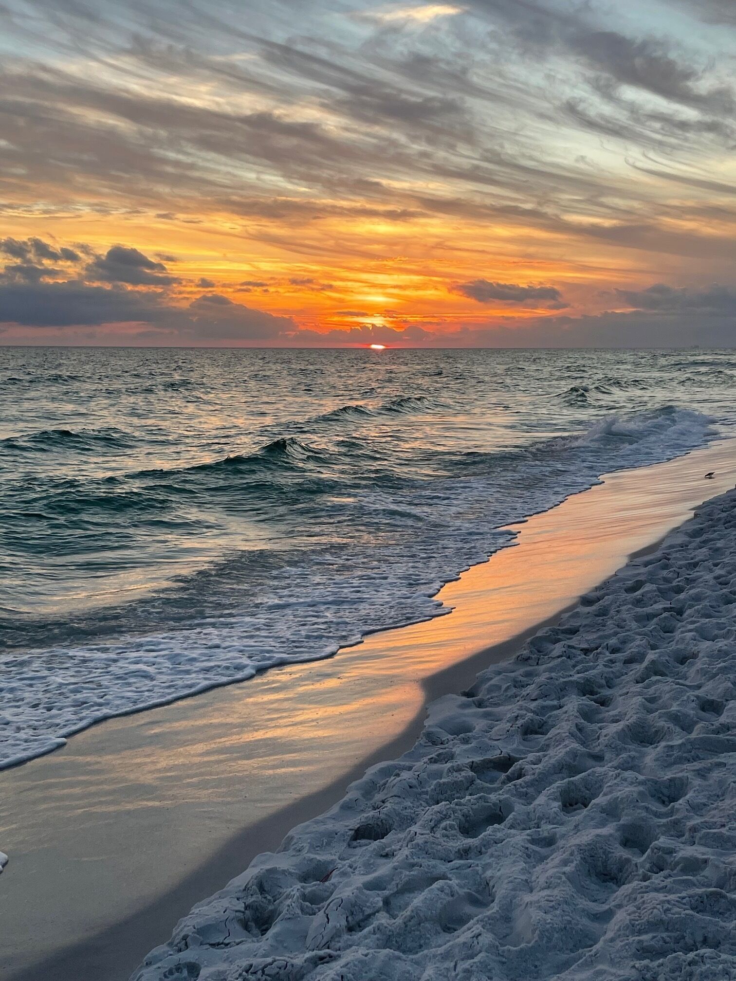 On the beach, sun loungers, beach towels