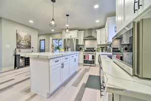 Fridge, microwave, stovetop, dishwasher - Walk to Main St! Sunny Clawson Home w/ Yard (Clawson)