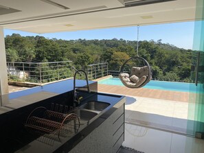 Una piscina riscaldata