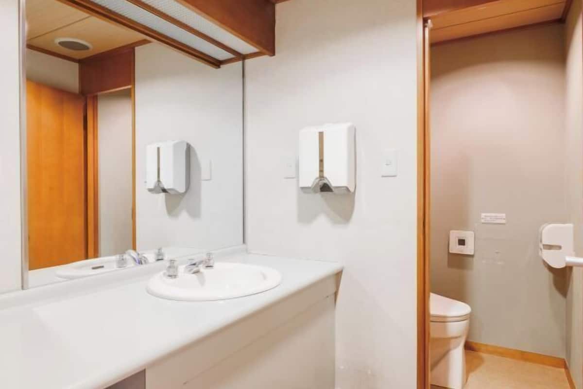 Bathroom | Hair dryer, slippers, electronic bidet, towels