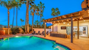 Outdoor pool, a heated pool - Vacation in Style at the Desert Palms with 3 Primary Suites, Heated Pool, More! (Scottsdale)