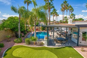 Outdoor pool, a heated pool - Vacation in Style at the Desert Palms with 3 Primary Suites, Heated Pool, More! (Scottsdale)