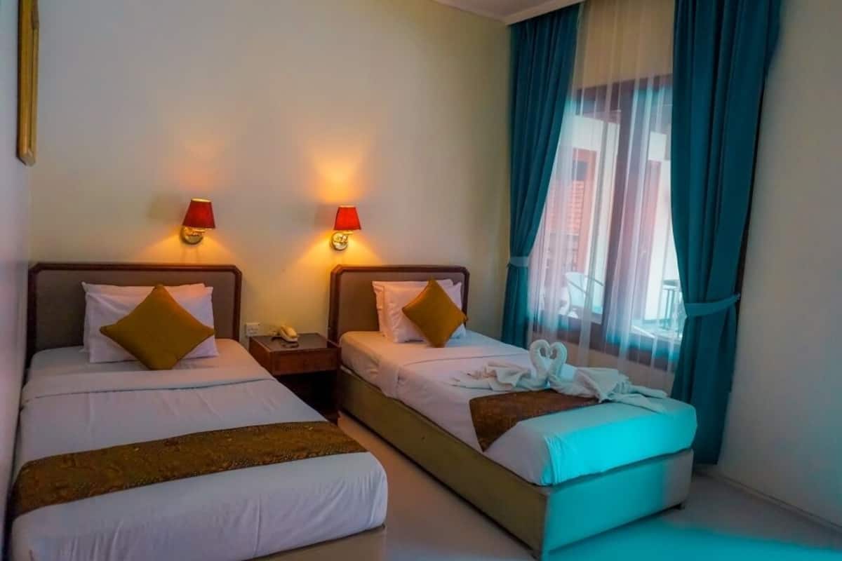 Superior kamer, 2 slaapkamers, uitzicht op tuin, tuin | Een bureau, gratis wifi, beddengoed