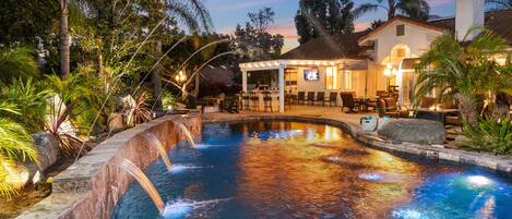 A heated pool