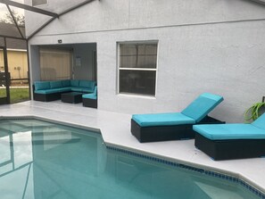 Outdoor pool, a heated pool - Great value! with Private pool and game room in gated community (Haines City)
