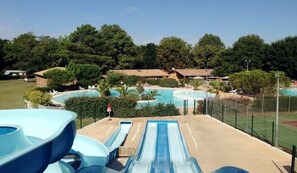 Outdoor pool, a heated pool - Mobile home 6 persons (La Teste-de-Buch)
