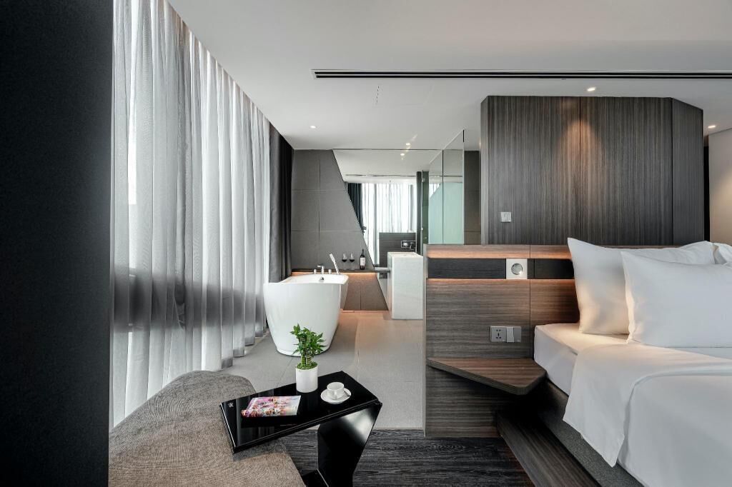 Premium bedding, memory foam beds, minibar, soundproofing