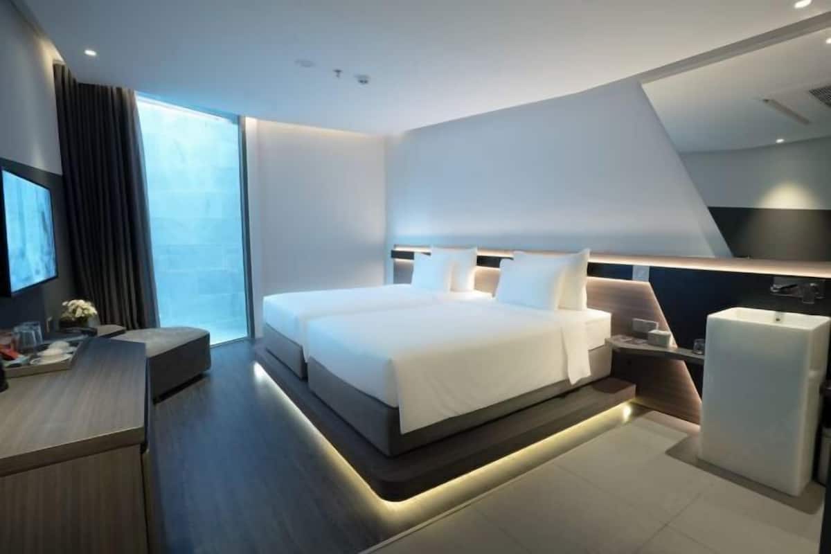 1 habitación y ropa de cama de alta calidad