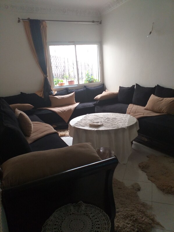 Room, 1 Bedroom, Smoking, Terrace | Living room - Room in Guest Room - Nadia Hostel With Lounge Terrace (El Jadida)