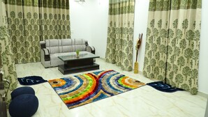 Apartment, 3 Bedrooms, Accessible, Smoking | Living room - Shivoham Yoga Retreat - Spacious and Fully Equipped Apartment in Tranquil Area (Rishikesh)