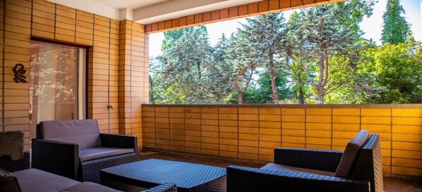 Felles sovesal, 1 soverom, balkong | Overnattingsstedets uteområder