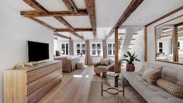 Apartment, 1 Bedroom, Terrace, City View | Living area